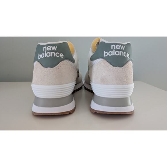 New Balance Women's 574 Classics Sea Salt with New Spruce Sneakers NEW! - Picture 5 of 9